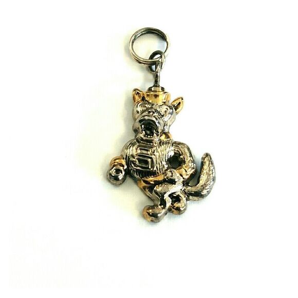 N.C. State Wolfpack Silver/Gold Tone Pendant - Picture 1 of 1